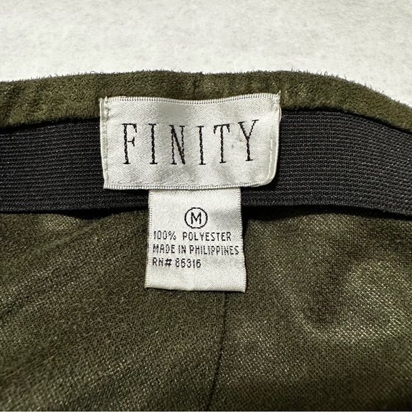Finity Womens Maxi Length Forest Green Faux Suede Elastic Comfort Waist Size M - Picture 3 of 8